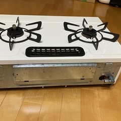リンナイ2口ガスコンロ　ホワイト　2022年11月製　LPガス
　の画像