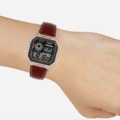 ✨新品✨カシオ AE-1200WHL-5AV メタリックブラウン レザー 腕時計の画像