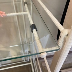 鉄製フレーム折りたたみガラス棚
の画像