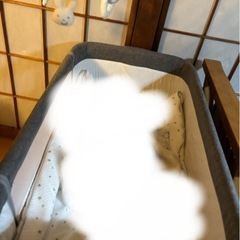 コンパクト　ベビーベッド　ゆりかご　蚊帳付き　の画像