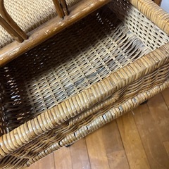 籐家具　ランドリーラックの画像