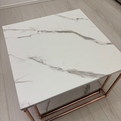 大理石柄 センターテーブル ネストテーブルの画像