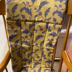 ☆ 飛騨家具　キツツキ　ロッキングチェア　木製　専用クッション付き　アンティークの画像