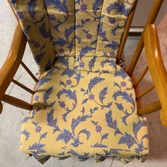 ☆ 飛騨家具　キツツキ　ロッキングチェア　木製　専用クッション付き　アンティークの画像
