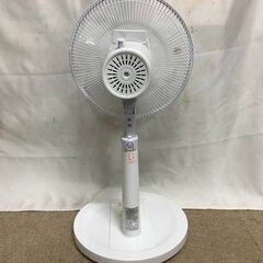 【北見市発】留め具破損・タイラップにて固定済み テクノス TEKNOS 30㎝リビングメカ扇風機 KI-1737(W) 2019年製 白 (E3682wM)の画像