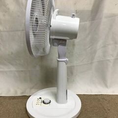 【北見市発】留め具破損・タイラップにて固定済み テクノス TEKNOS 30㎝リビングメカ扇風機 KI-1737(W) 2019年製 白 (E3682wM)の画像