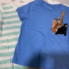110サイズと100サイズのTシャツセット　無印良品、BREEZE、西松屋、ユニクロTシャツの画像