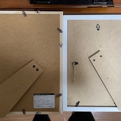 美品白い額縁二つの画像