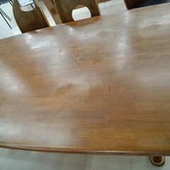 *お値段見直しました*リユースのサカイ栃木店★ジモティ割あり★  テーブル ブラウン W180×D93×H73 クリーニング済み TC11167の画像