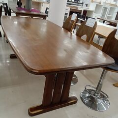*お値段見直しました*リユースのサカイ栃木店★ジモティ割あり★  テーブル ブラウン W180×D93×H73 クリーニング済み TC11167の画像