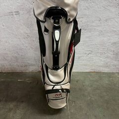 マスターバニーエディション キャディバッグ ホワイトエナメル 肩紐2個付 中古 ゴルフ ゴルフクラブ ゴルフ用品 スタンドバッグ Y2331の画像
