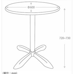 美品【DULTON】アルミニウム ラウンド テーブル 60  シルバーの画像