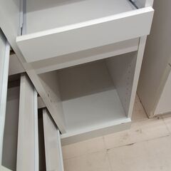 リユースのサカイ栃木店★ジモティ割あり★  食器棚 ホワイト W90×D41.5×H182 クリーニング済み TC11170の画像