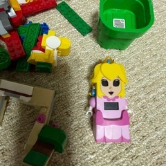 ピーチ姫付き　レゴブロックの画像
