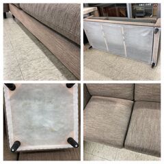 【ジモティー割引で最大15％OFF⭐️】　3人掛けソファー(オットマン付き)の画像