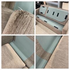 【ジモティー割引で最大15％OFF⭐️】　3人掛けソファー(オットマン付き)の画像