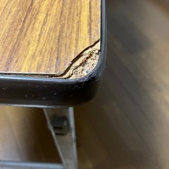 事務用　長机　棚付きの画像