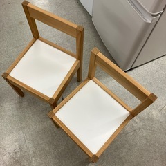 T2510-247 IKEA 子供用ダイニングテーブルセット LATT ホワイト キズ汚れ有り ※バラ売り不可の画像