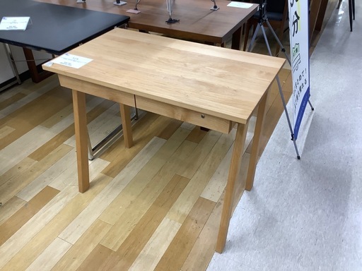 【トレファク　ラパーク岸和田店】デスク　杉工場　引き出し　鍵付き　ナチュラル