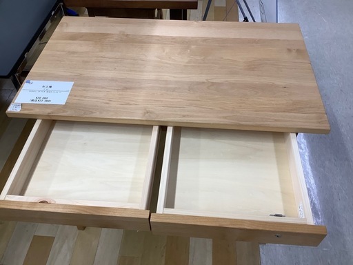 【トレファク　ラパーク岸和田店】デスク　杉工場　引き出し　鍵付き　ナチュラル