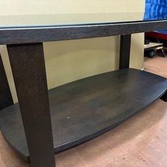 ★オシャレ★センターテーブル ガラステーブル ・高さ40cm×横幅122cm×奥行き48 ※センターがガラスで取り外し可能です。の画像