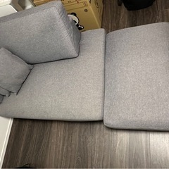 2人掛けソファ オットマン＋クッション付【セット割有】の画像