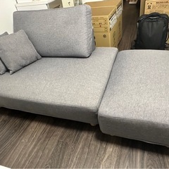 2人掛けソファ オットマン＋クッション付【セット割有】の画像
