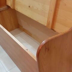 木製収納ベンチ 収納付き長椅子の画像