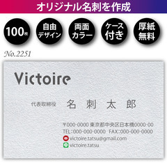 名刺印刷 100枚 両面 フルカラー 紙ケース付 No.2…