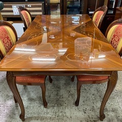 【愛品館 江戸川店 】アンティーク調 猫脚ダイニングテーブル5点セット Coffee Table Italy（コーヒーテーブル イタリー）の画像