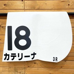 カテリーナ 3歳未勝利 ゼッケン JRA 競馬 競走馬 実使用 高倉稜の画像