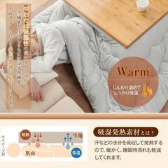 こたつ布団❣️長方形 190×240cm 発熱綿 高密度フランネル リバーシブルの画像