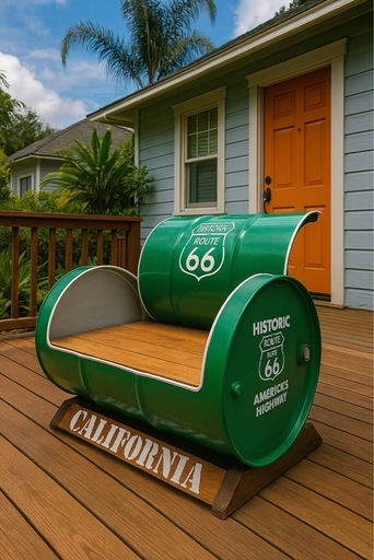 ドラム缶ソファー（グリーン）