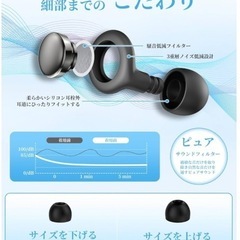 耳栓 耳せん 完全遮音 睡眠用耳栓 55dB遮音 シリコン製 4サイズ付 睡眠用 安眠グッズの画像