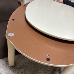 こたつ　コタツ　テーブル　ホワイト　卓上　丸卓　ニトリの画像
