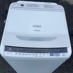 北九州市内配送無料　保証付き ビートウォッシュ bw-v80be5 8kg 日立 全自動洗濯機の画像