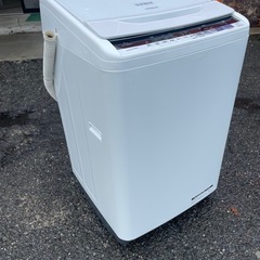 北九州市内配送無料　保証付き ビートウォッシュ bw-v80be5 8kg 日立 全自動洗濯機の画像