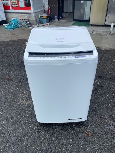 北九州市内配送無料　保証付き ビートウォッシュ bw-v80be5 8kg 日立 全自動洗濯機