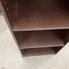 T2510-249 カラーボックス 3段 ダークブラウン キズ汚れ有りの画像