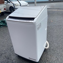 北九州市内配送無料　保証付き 日立　BW-DV100E 縦型洗濯乾燥機 ビートウォッシュ シャンパン [洗濯10.0kg /乾燥5.5kg /ヒーター乾燥(水冷・除湿タイプ) /上開き]の画像