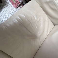 無印良品　本革レザーソファ2.5人掛の画像