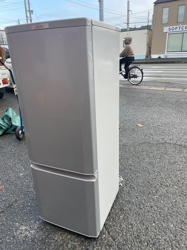 北九州市内配送無料　保証付き 三菱電機 MITSUBISHI ELECTRIC 冷蔵庫 168L ピュアシルバー MR-P17A-S