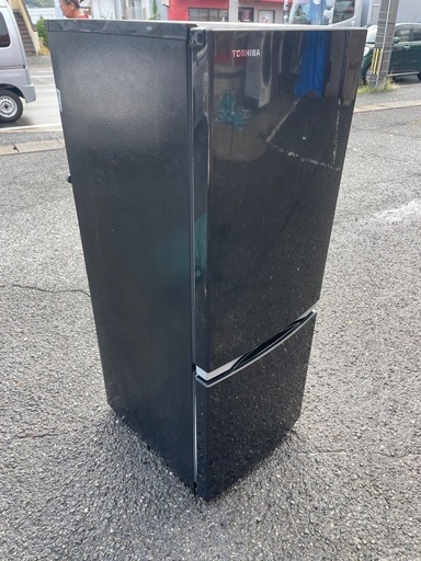 北九州市内配送無料　保証付き 東芝　GR-P15BS 冷蔵庫 BSシリーズ メタリックブラック [153L /2ドア /右開きタイプ]