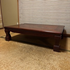 レトロ　木製　ローテーブルの画像