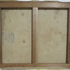 油彩画　後藤武久　「運河の街(ブルージュ)」 10号　黄袋・さし箱付   日展特選画家・日展審査員の画像