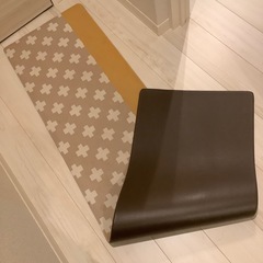 拭けるキッチンマットの画像