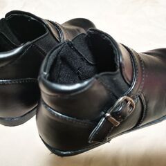 子供靴　キッズ靴　フォーマル　19cm　サイドゴアブーツ　黒の画像