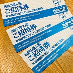 ★4,500円分★牧歌の里ご招待券3枚セットおまけ付 の画像