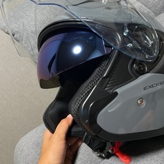 ｴｸｼｰﾄﾞ2　インナー ブルーミラーシールド　ピンロック付　チークパッドオプション品　 OGK kabuto EXCEED2 カブト　エクシード2 試着のみの画像
