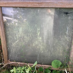 古民家のガラス戸の画像